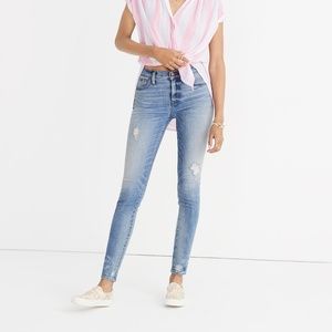 Madewell 9" High-Rise Skinny Jeans in Cliff Wash